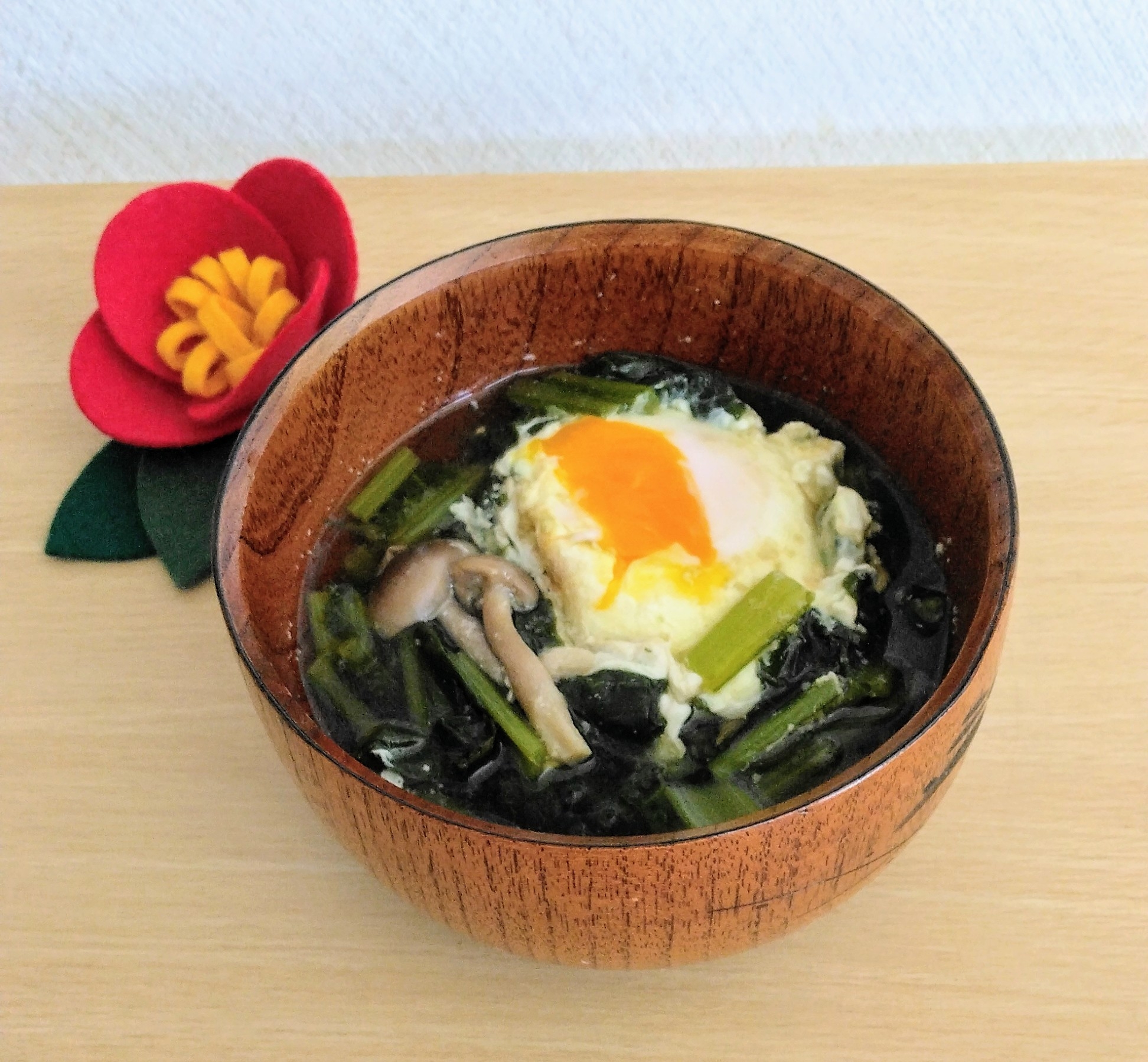 ✨落とし卵と家にある野菜のほっこり お味噌汁✨
