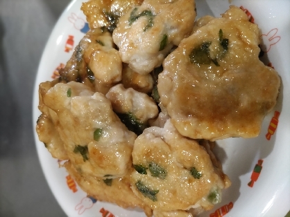 鶏むね肉のふわふわしそつくね☆